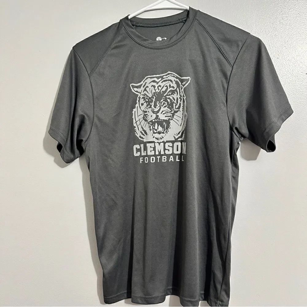Clemson football boys gray dri fit T-shirt size youth L